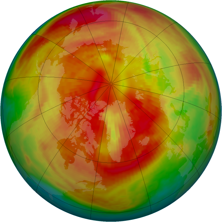 Arctic ozone map for 08 March 1981